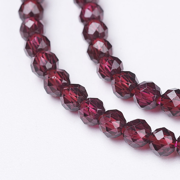 PandaHall Natural Garnet Beads Strands, Faceted, Round, 2mm, Hole: 0.6~0.8mm, about 200pcs/strand, 15.7 inch(40cm) Garnet Round Red
PandaHall Natural Garnet Beads Strands, Faceted, Round, 2mm, Hole: 0.6~0.8mm, about 200pcs/strand, 15.7 inch(40cm) Garnet Round Red