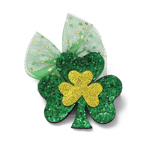 PandaHall Saint Patrick's Day Sequins Felt Alligator Hair Clips, with Iron Clips, for Girl Child, Clover, 80x55x14mm Felt Clover
PandaHall Saint Patrick's Day Sequins Felt Alligator Hair Clips, with Iron Clips, for Girl Child, Clover, 80x55x14mm Felt Clover