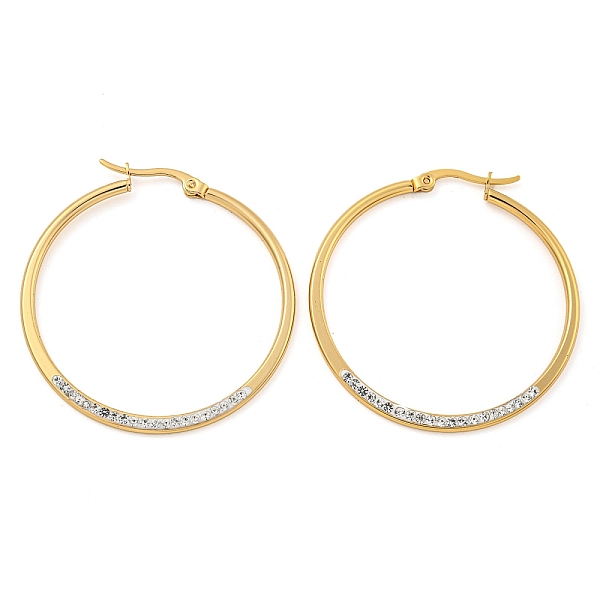 PandaHall Vacuum Plating 202 Stainless Steel Studs Earring, with 304 Stainless Steel Pins and Rhinestone, Ring, Golden, 40.5x1.8mm 202...
PandaHall Vacuum Plating 202 Stainless Steel Studs Earring, with 304 Stainless Steel Pins and Rhinestone, Ring, Golden, 40.5x1.8mm 202...