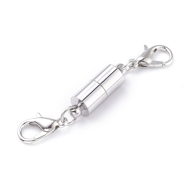 PandaHall Brass Magnetic Clasps, with Lobster Claw Clasps, Column, Platinum, 45x7.5x6mm Brass Column
PandaHall Brass Magnetic Clasps, with Lobster Claw Clasps, Column, Platinum, 45x7.5x6mm Brass Column