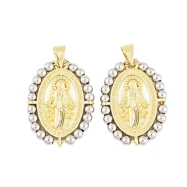 PandaHall Rack Plating Brass Pendants, Cadmium Free & Lead Free, Long-Lasting Plated, Oval, Real 18K Gold Plated, 25.5x18.5x3mm, Hole: 4x3mm...
PandaHall Rack Plating Brass Pendants, Cadmium Free & Lead Free, Long-Lasting Plated, Oval, Real 18K Gold Plated, 25.5x18.5x3mm, Hole: 4x3mm...