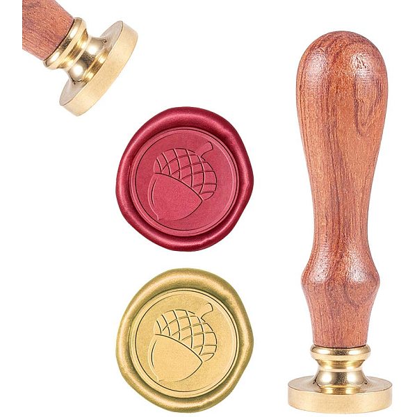 PandaHall DIY Scrapbook, Brass Wax Seal Stamp and Wood Handle Sets, Acorns, Golden, 8.9x2.5cm, Stamps: 25x14.5mm Brass
PandaHall DIY Scrapbook, Brass Wax Seal Stamp and Wood Handle Sets, Acorns, Golden, 8.9x2.5cm, Stamps: 25x14.5mm Brass