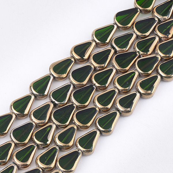 PandaHall Electroplate Glass Beads Strands, Edge Plated, Melon Seeds, Dark Green, 11x8x4.5mm, Hole: 1mm, about 30pcs/strand, 12.7 inch Glass...
PandaHall Electroplate Glass Beads Strands, Edge Plated, Melon Seeds, Dark Green, 11x8x4.5mm, Hole: 1mm, about 30pcs/strand, 12.7 inch Glass...