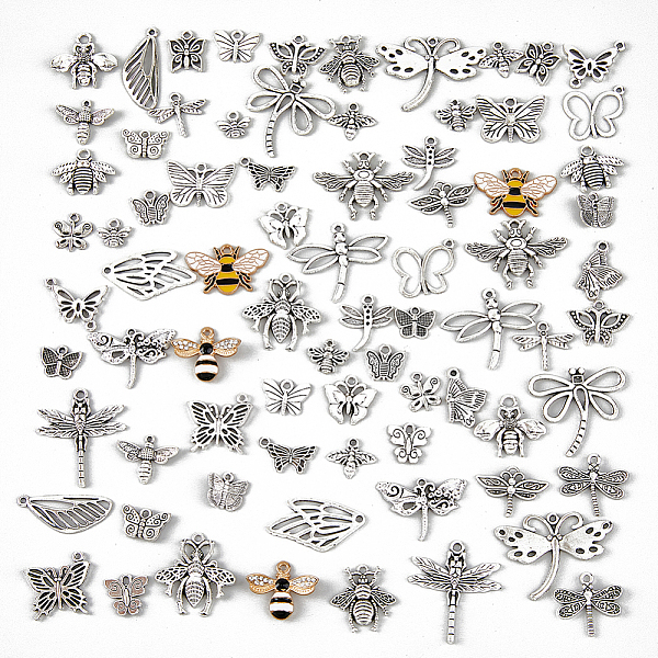 PandaHall HOBBIESAY 2 Sets 2 Style Tibetan Style Alloy Pendants, Butterfly & Dragonfly & Bees, Antique Silver, 9.5~31.5x11~28.5x1~3mm, Hole...
PandaHall HOBBIESAY 2 Sets 2 Style Tibetan Style Alloy Pendants, Butterfly & Dragonfly & Bees, Antique Silver, 9.5~31.5x11~28.5x1~3mm, Hole...