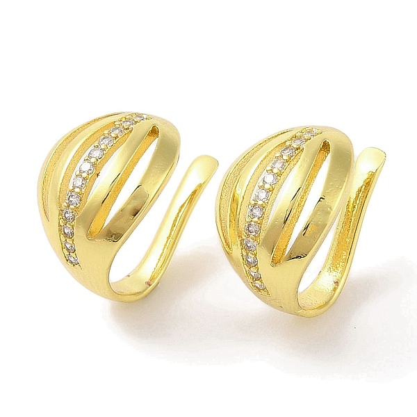PandaHall Brass Micro Pave Clear Cubic Zirconia Cuff Earrings for Women, Nuggets, Real 18K Gold Plated, 14.5x11mm Brass Nuggets Clear
PandaHall Brass Micro Pave Clear Cubic Zirconia Cuff Earrings for Women, Nuggets, Real 18K Gold Plated, 14.5x11mm Brass Nuggets Clear