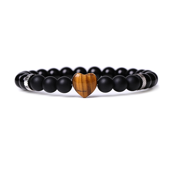 PandaHall Natural Tiger Eye & Glass Heart Beaded Stretch Bracelet, 7-5/8 inch(19.5cm) Tiger Eye Heart
PandaHall Natural Tiger Eye & Glass Heart Beaded Stretch Bracelet, 7-5/8 inch(19.5cm) Tiger Eye Heart