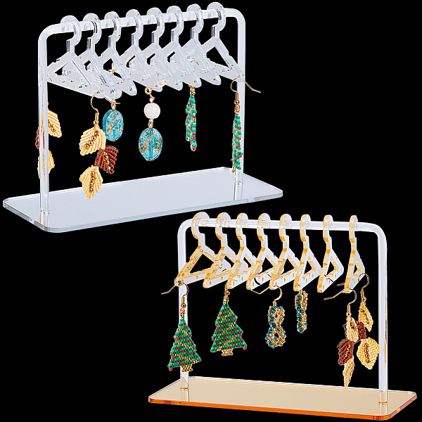 PandaHall CRASPIRE 2 Sets 2 Styles Acrylic Earring Display Stands, Clothes Hanger Shaped Earring Organizer Holder with 8Pcs Hangers, Mixed..., Multicolor
PandaHall CRASPIRE 2 Sets 2 Styles Acrylic Earring Display Stands, Clothes Hanger Shaped Earring Organizer Holder with 8Pcs Hangers, Mixed..., Multicolor