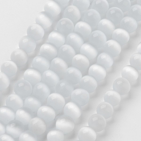 PandaHall Cat Eye Beads, Round, White, 12mm, Hole: 1.5mm, about 32pcs/strand, 14.5 inch Glass Round White
PandaHall Cat Eye Beads, Round, White, 12mm, Hole: 1.5mm, about 32pcs/strand, 14.5 inch Glass Round White