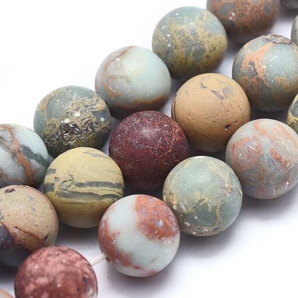 PandaHall Natural Aqua Terra Jasper Beads Strands, Frosted, Round, 10mm, Hole: 1mm, about 41pcs/strand, 15.9 inch(40.5cm) Aqua Terra Jasper...
PandaHall Natural Aqua Terra Jasper Beads Strands, Frosted, Round, 10mm, Hole: 1mm, about 41pcs/strand, 15.9 inch(40.5cm) Aqua Terra Jasper...