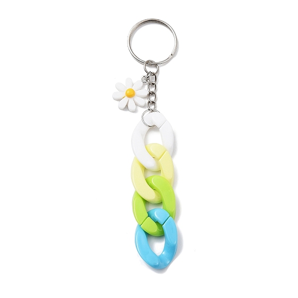 PandaHall Acrylic Curb Chain Keychain, with Resin Daisy Charm and Iron Keychain Ring, Colorful, 12.8~13cm Acrylic Flower
PandaHall Acrylic Curb Chain Keychain, with Resin Daisy Charm and Iron Keychain Ring, Colorful, 12.8~13cm Acrylic Flower