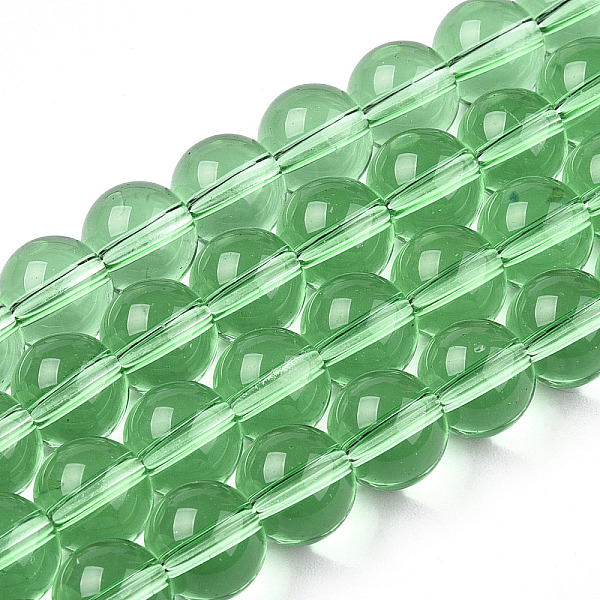 PandaHall Transparent Glass Beads Strands, Round, Light Green, 8~8.5mm, Hole: 1.5mm, about 51~53pcs/strand, 14.96 inch~15.55 inch(38~39.7cm)...
PandaHall Transparent Glass Beads Strands, Round, Light Green, 8~8.5mm, Hole: 1.5mm, about 51~53pcs/strand, 14.96 inch~15.55 inch(38~39.7cm)...