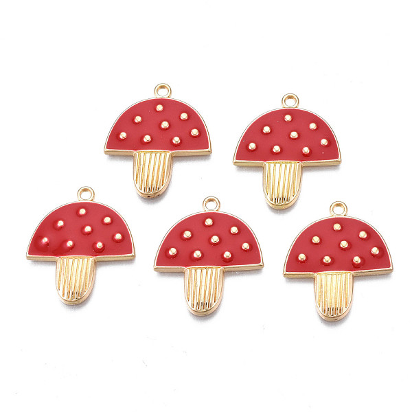 PandaHall Autumn Theme Rack Plating Alloy Enamel Pendants, Light Gold, Cadmium Free & Nickel Free & Lead Free, Mushroom, Red, 23.5x20.5x2mm...
PandaHall Autumn Theme Rack Plating Alloy Enamel Pendants, Light Gold, Cadmium Free & Nickel Free & Lead Free, Mushroom, Red, 23.5x20.5x2mm...