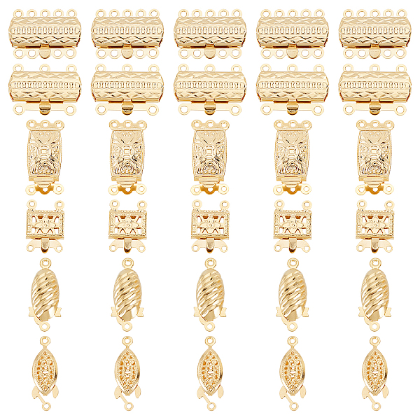 PandaHall DICOSMETIC 30Sets 6 Styles Golden Multi-Strand Clasps Pearl Filigree Necklace Clasp Necklace Separator for Layering Pearl Filigree...
PandaHall DICOSMETIC 30Sets 6 Styles Golden Multi-Strand Clasps Pearl Filigree Necklace Clasp Necklace Separator for Layering Pearl Filigree...