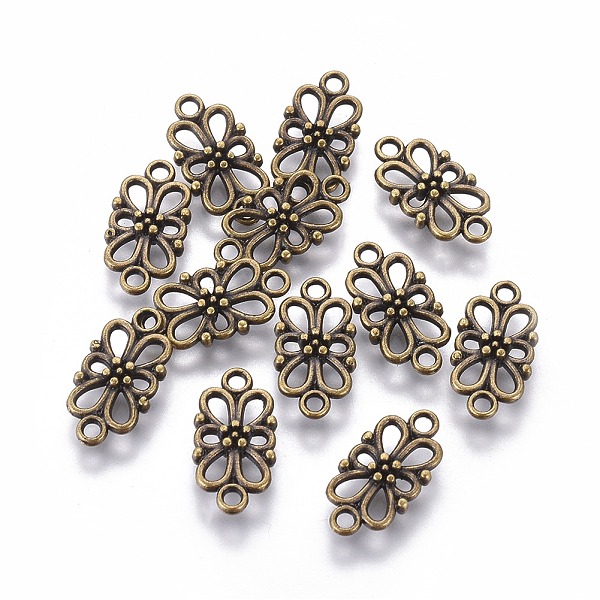 PandaHall Tibetan Style Links/Connectors, Flower, Cadmium Free & Nickel Free & Lead Free, Antique Bronze, 16x8x3.5mm, Hole: 1.5mm Alloy...
PandaHall Tibetan Style Links/Connectors, Flower, Cadmium Free & Nickel Free & Lead Free, Antique Bronze, 16x8x3.5mm, Hole: 1.5mm Alloy...