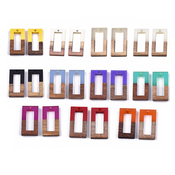 PandaHall Resin & Wood Pendants, Rectangle, Mixed Color, 27~28x14.5x3~4mm, Hole: 1.5mm Resin+Wood Rectangle Multicolor
PandaHall Resin & Wood Pendants, Rectangle, Mixed Color, 27~28x14.5x3~4mm, Hole: 1.5mm Resin+Wood Rectangle Multicolor