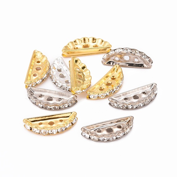 PandaHall Brass Rhinestone Bridge Spacers, with 7 pcs Clear Middle East Rhinestone Beads, 3 Holes, Nickel Free, Mixed Color, 19x7x3mm, Hole...
PandaHall Brass Rhinestone Bridge Spacers, with 7 pcs Clear Middle East Rhinestone Beads, 3 Holes, Nickel Free, Mixed Color, 19x7x3mm, Hole...