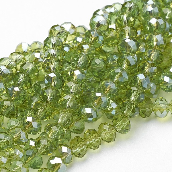 PandaHall Electroplate Glass Faceted Rondelle Beads Strands, Half Plated, Yellow Green, 6x4mm, Hole: 1mm, about 85~88pcs/strand, 16.1~16.5...
PandaHall Electroplate Glass Faceted Rondelle Beads Strands, Half Plated, Yellow Green, 6x4mm, Hole: 1mm, about 85~88pcs/strand, 16.1~16.5...