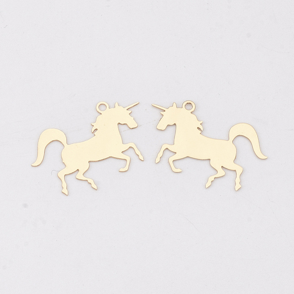 PandaHall Brass Charms, Etched Metal Embellishments, Long-Lasting Plated, Unicorn, Light Gold, 14.5x23x0.3mm, Hole: 1.2mm Brass Unicorn
PandaHall Brass Charms, Etched Metal Embellishments, Long-Lasting Plated, Unicorn, Light Gold, 14.5x23x0.3mm, Hole: 1.2mm Brass Unicorn