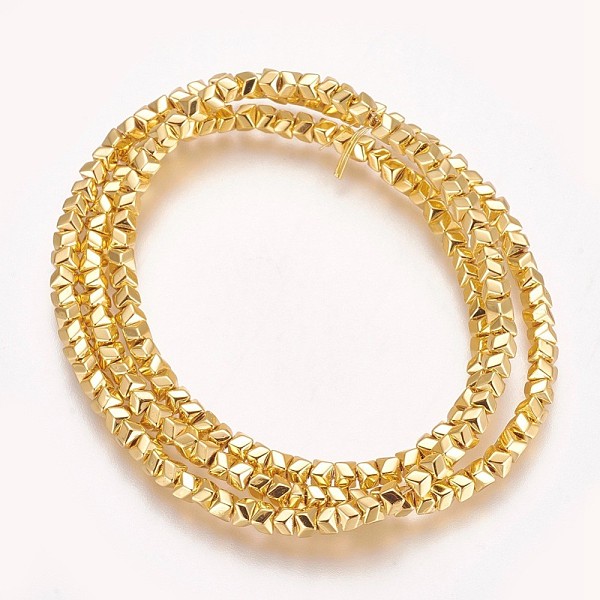 PandaHall Electroplated Non-magnetic Synthetic Hematite Beads Strands, Long-Lasting Plated, Polygon, Golden Plated, 2x2.5~3mm, Hole: 0.8mm...
PandaHall Electroplated Non-magnetic Synthetic Hematite Beads Strands, Long-Lasting Plated, Polygon, Golden Plated, 2x2.5~3mm, Hole: 0.8mm...