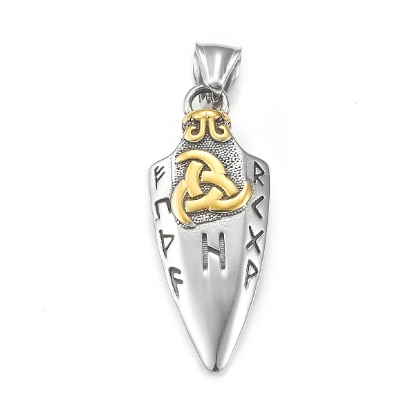 PandaHall Ion Plating(IP) 304 Stainless Steel Pendants, Spear with Rune & Triple Horn Charm, Antique Silver & Golden, 42x16x6mm, Hole...
PandaHall Ion Plating(IP) 304 Stainless Steel Pendants, Spear with Rune & Triple Horn Charm, Antique Silver & Golden, 42x16x6mm, Hole...