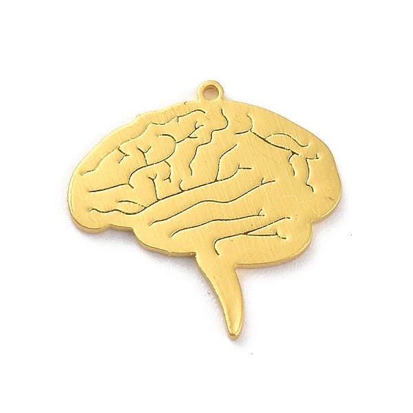 PandaHall 201 Stainless Steel Pendants, Brain Charm, Golden, 17.5x18x1mm, Hole: 1mm 201 Stainless Steel Body
PandaHall 201 Stainless Steel Pendants, Brain Charm, Golden, 17.5x18x1mm, Hole: 1mm 201 Stainless Steel Body
