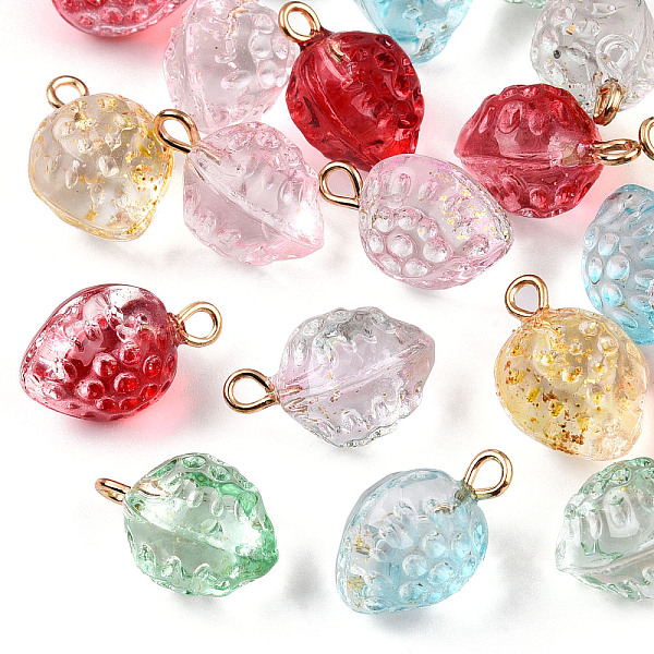 PandaHall Transparent Spray Painted Glass Pendants, with Golden Plated Iron Bails and Gold Foil, Strawberry, Mixed Color, 17x11.5x11mm, Hole..., Multicolor
PandaHall Transparent Spray Painted Glass Pendants, with Golden Plated Iron Bails and Gold Foil, Strawberry, Mixed Color, 17x11.5x11mm, Hole..., Multicolor