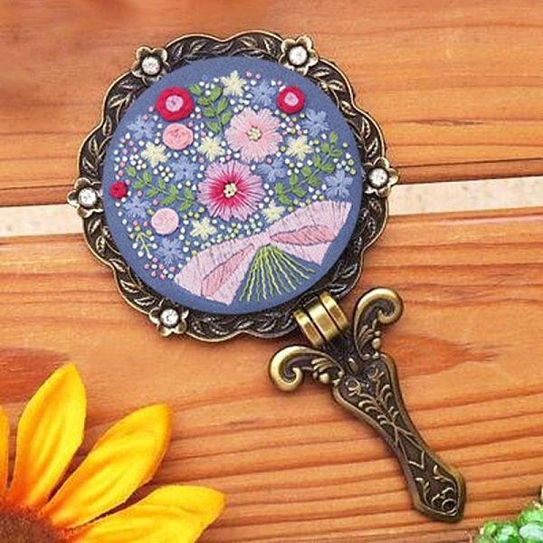 PandaHall DIY Foldable Handheld Mirror Embroidery Starter Kit, including Plastic Embroidery Frame, Cloth, Iron Needle, Cotton Threads, Brass...
PandaHall DIY Foldable Handheld Mirror Embroidery Starter Kit, including Plastic Embroidery Frame, Cloth, Iron Needle, Cotton Threads, Brass...