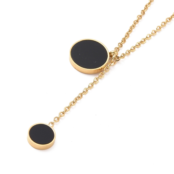 PandaHall Black Synthetic Shell Flat Round Pendant Lariat Necklace, Ion Plating(IP) 304 Stainless Steel Jewelry for Women, Golden, 15.94...
PandaHall Black Synthetic Shell Flat Round Pendant Lariat Necklace, Ion Plating(IP) 304 Stainless Steel Jewelry for Women, Golden, 15.94...
