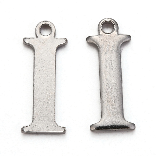 PandaHall 304 Stainless Steel Alphabet Charms, Stainless Steel Color, Letter.I, 12.5x4.5x1mm, Hole: 1mm 304 Stainless Steel Letter I
PandaHall 304 Stainless Steel Alphabet Charms, Stainless Steel Color, Letter.I, 12.5x4.5x1mm, Hole: 1mm 304 Stainless Steel Letter I