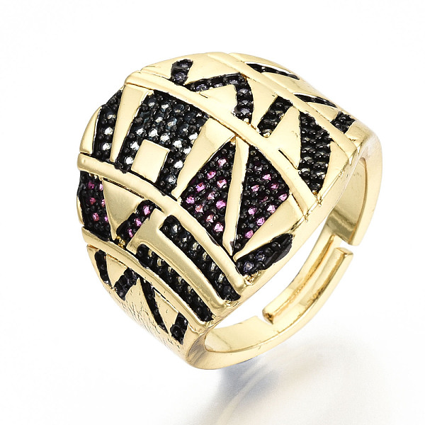 PandaHall Adjustable Brass Micro Pave Cubic Zirconia Finger Rings, Wide Band Rings, Cadmium Free & Nickel Free & Lead Free, Colorful, Real...
PandaHall Adjustable Brass Micro Pave Cubic Zirconia Finger Rings, Wide Band Rings, Cadmium Free & Nickel Free & Lead Free, Colorful, Real...