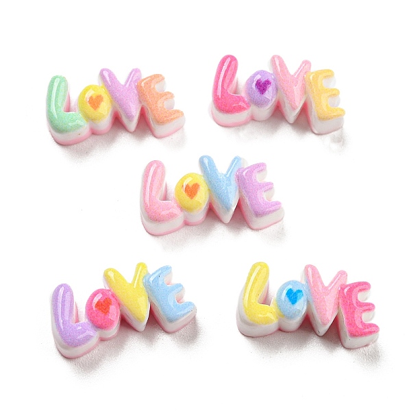 PandaHall Opaque Resin Cabochons, Rainbow Color Word LOVE, Mixed Color, 8x16x6mm Resin Word Multicolor
PandaHall Opaque Resin Cabochons, Rainbow Color Word LOVE, Mixed Color, 8x16x6mm Resin Word Multicolor