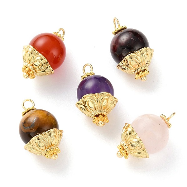 PandaHall Natural Garnet & Carnelian & Rose Quartz & Amethyst & Tiger Eye Beads Pendants, with Golden Brass Ball Head Pins, Alloy Spacer...
PandaHall Natural Garnet & Carnelian & Rose Quartz & Amethyst & Tiger Eye Beads Pendants, with Golden Brass Ball Head Pins, Alloy Spacer...