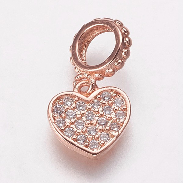 PandaHall Brass Cubic Zirconia European Dangle Charms, Large Hole Pendants, Heart, Clear, Rose Gold, 16mm, Hole: 4.5mm, Pendant: 9x9x1.5mm...
PandaHall Brass Cubic Zirconia European Dangle Charms, Large Hole Pendants, Heart, Clear, Rose Gold, 16mm, Hole: 4.5mm, Pendant: 9x9x1.5mm...
