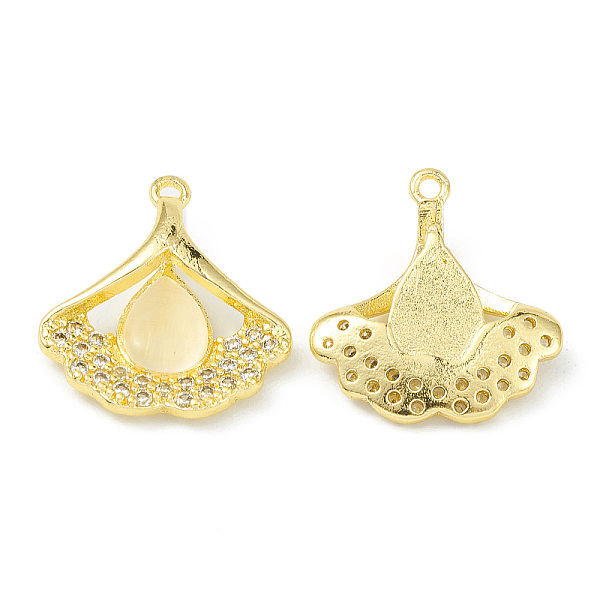 PandaHall Rack Plating Brass Pave Cubic Zirconia with Cat Eye Pendants, Cadmium Free & Lead Free, Long-Lasting Plated, Ginkgo Leaf with..., Clear
PandaHall Rack Plating Brass Pave Cubic Zirconia with Cat Eye Pendants, Cadmium Free & Lead Free, Long-Lasting Plated, Ginkgo Leaf with..., Clear