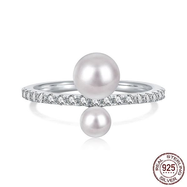 PandaHall Rhodium Plated 925 Sterling Silver Finger Rings with Cubic Zirconia, Pearl Beaded Ring with S925 Stamp , Real Platinum Plated..., White
PandaHall Rhodium Plated 925 Sterling Silver Finger Rings with Cubic Zirconia, Pearl Beaded Ring with S925 Stamp , Real Platinum Plated..., White