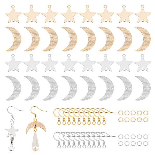 PandaHall UNICRAFTALE 20 Sets Dangle Earring Making Kit 2 Colors Moon Star Brass Connector Charms with 20pcs French Earring Hooks and Jump...
PandaHall UNICRAFTALE 20 Sets Dangle Earring Making Kit 2 Colors Moon Star Brass Connector Charms with 20pcs French Earring Hooks and Jump...