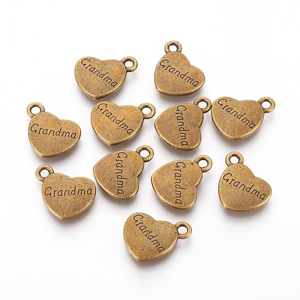 PandaHall Tibetan Style Alloy Pendants, Heart with Word Grandma, Cadmium Free & Nickel Free & Lead Free, Antique Bronze, 16x17x3mm, Hole...
PandaHall Tibetan Style Alloy Pendants, Heart with Word Grandma, Cadmium Free & Nickel Free & Lead Free, Antique Bronze, 16x17x3mm, Hole...
