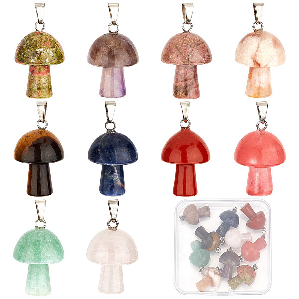PandaHall SUNNYCLUE 1 Box 10Pcs Mushroom Gemstone Charms Natural Stone Mushrooms Gem Chakra Crystal Reiki Quartz Spiritual Healing Charms..., Multicolor
PandaHall SUNNYCLUE 1 Box 10Pcs Mushroom Gemstone Charms Natural Stone Mushrooms Gem Chakra Crystal Reiki Quartz Spiritual Healing Charms..., Multicolor