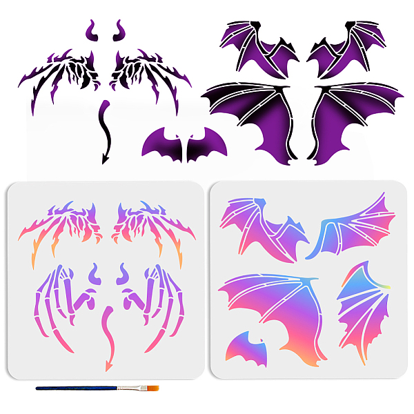 PandaHall MAYJOYDIY 2pcs Devil Wings Stencil 11.8×11.8inch 7 Wings Patterns Large Reusable Demon Skeleton Wings Stencils with Paint Brush...
PandaHall MAYJOYDIY 2pcs Devil Wings Stencil 11.8×11.8inch 7 Wings Patterns Large Reusable Demon Skeleton Wings Stencils with Paint Brush...