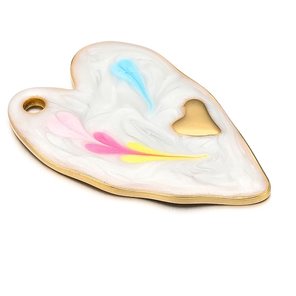 PandaHall Stainless Steel Pendants, with Enamel, Golden, Heart Charm, Floral White, 36x24mm, Hole: 2.5mm Stainless Steel+Enamel Heart
PandaHall Stainless Steel Pendants, with Enamel, Golden, Heart Charm, Floral White, 36x24mm, Hole: 2.5mm Stainless Steel+Enamel Heart