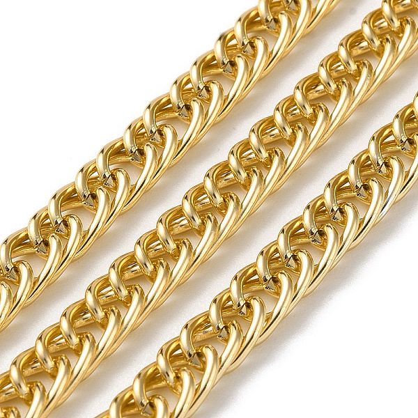 PandaHall Oxidation Aluminum Curb Chains, Unwelded, with Spool, Golden, 10x6x1mm, about 147.64 Feet(45m)/Roll Aluminum
PandaHall Oxidation Aluminum Curb Chains, Unwelded, with Spool, Golden, 10x6x1mm, about 147.64 Feet(45m)/Roll Aluminum