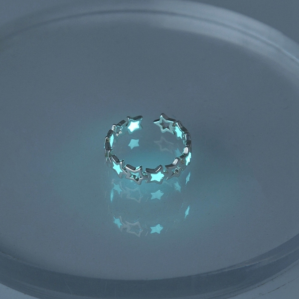 PandaHall Luminous Brass Star Open Cuff Ring, Glow In The Dark Jewelry for Women, Cyan, US Size 6 1/2(16.9mm) Brass Cyan
PandaHall Luminous Brass Star Open Cuff Ring, Glow In The Dark Jewelry for Women, Cyan, US Size 6 1/2(16.9mm) Brass Cyan