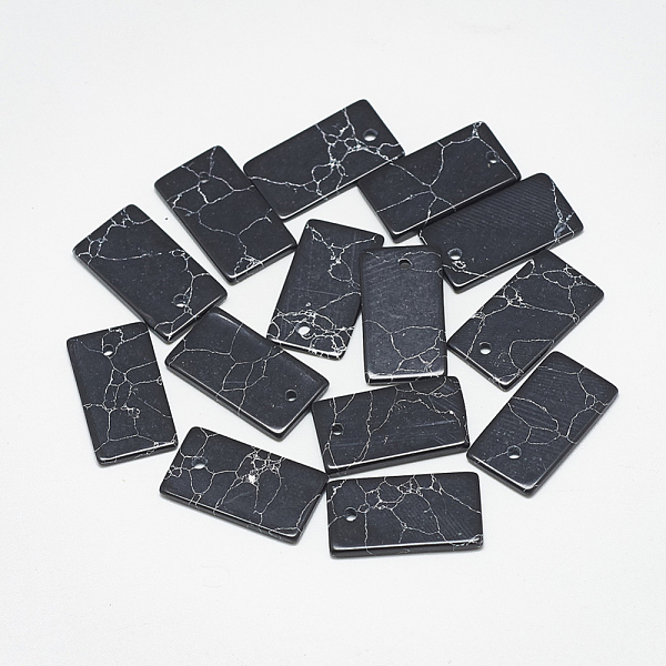 PandaHall Synthetic Turquoise Pendants, Dyed, Rectangle, Black, 18x10x1.5mm, Hole: 1mm Synthetic Turquoise Rectangle Black
PandaHall Synthetic Turquoise Pendants, Dyed, Rectangle, Black, 18x10x1.5mm, Hole: 1mm Synthetic Turquoise Rectangle Black