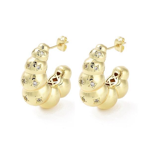 PandaHall Rack Plating Brass Micro Pave Cubic Zirconia Studs Earrings, Half Hoop Earrings for Women, Long-Lasting Plated, Lead Free &...
PandaHall Rack Plating Brass Micro Pave Cubic Zirconia Studs Earrings, Half Hoop Earrings for Women, Long-Lasting Plated, Lead Free &...