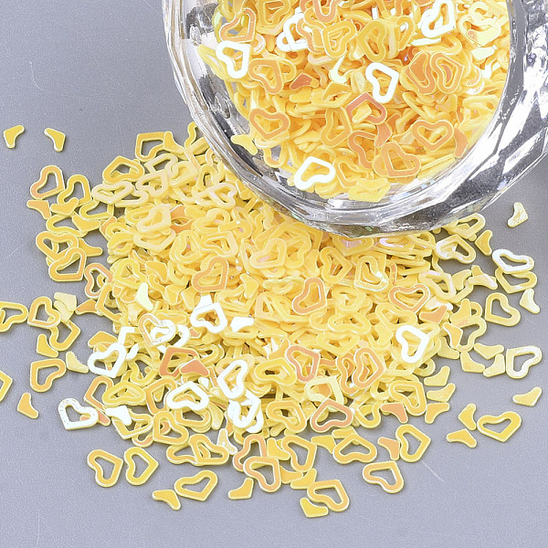 PandaHall Ornament Accessories, PVC Plastic Paillette/Sequins Beads, AB Color Plated, Heart, Yellow, 1.6~3x2.7~4x0.4mm, about 230000pcs/500g...
PandaHall Ornament Accessories, PVC Plastic Paillette/Sequins Beads, AB Color Plated, Heart, Yellow, 1.6~3x2.7~4x0.4mm, about 230000pcs/500g...
