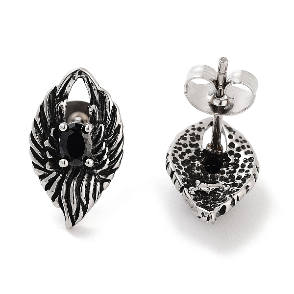 PandaHall Wings 316 Surgical Stainless Steel Pave Black Cubic Zirconia Stud Earrings for Women Men, Antique Silver, 15.5x9mm 316 Surgical...
PandaHall Wings 316 Surgical Stainless Steel Pave Black Cubic Zirconia Stud Earrings for Women Men, Antique Silver, 15.5x9mm 316 Surgical...