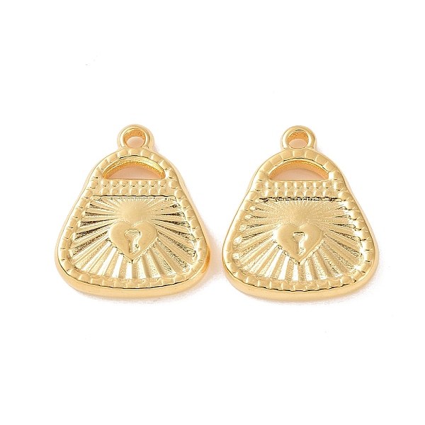 PandaHall Ion Plating(IP) 304 Stainless Steel Pendants, Handbag with Heart Charms, Golden, 18.5x15x2.5mm, Hole: 1.6mm 304 Stainless Steel...
PandaHall Ion Plating(IP) 304 Stainless Steel Pendants, Handbag with Heart Charms, Golden, 18.5x15x2.5mm, Hole: 1.6mm 304 Stainless Steel...