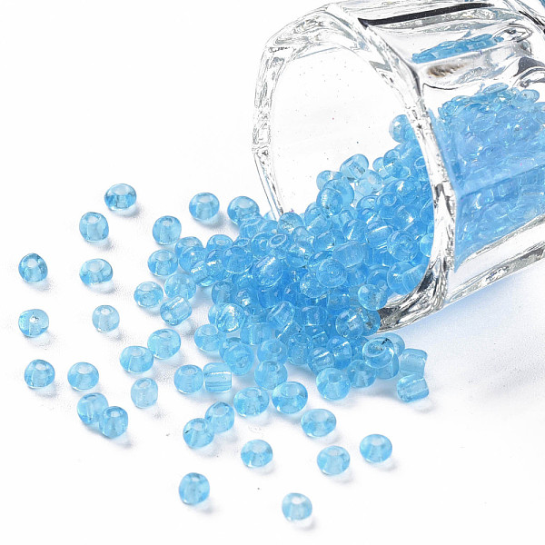 PandaHall Glass Seed Beads, Transparent, Round, Sky Blue, 8/0, 3mm, Hole: 1mm, about 2222pcs/100g Glass
PandaHall Glass Seed Beads, Transparent, Round, Sky Blue, 8/0, 3mm, Hole: 1mm, about 2222pcs/100g Glass