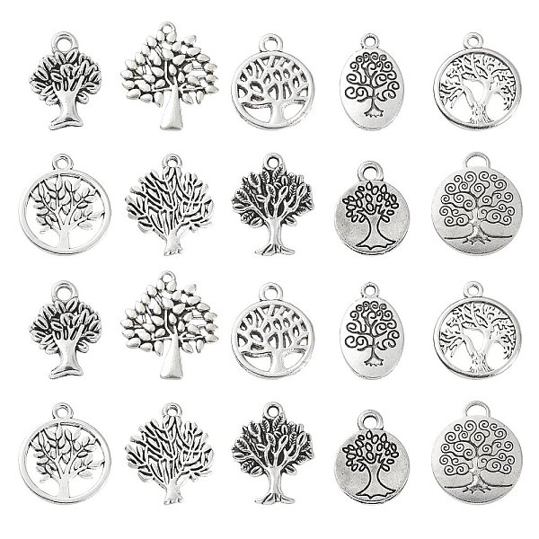 PandaHall 100Pcs 10 Style Tibetan Style Alloy Pendants, Cadmium Free & Nickel Free & Lead Free, Tree of Life, Antique Silver...
PandaHall 100Pcs 10 Style Tibetan Style Alloy Pendants, Cadmium Free & Nickel Free & Lead Free, Tree of Life, Antique Silver...