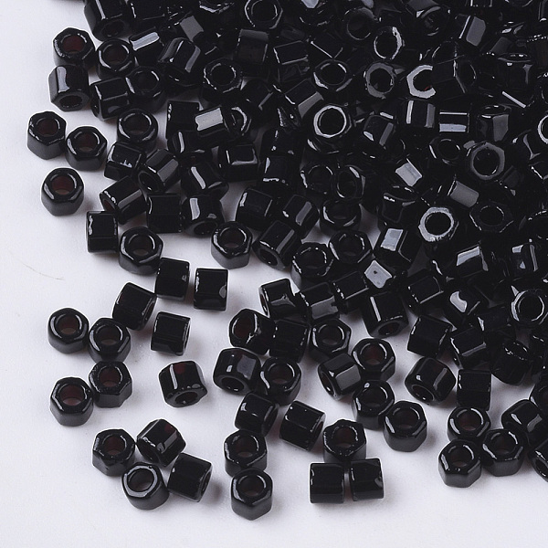 PandaHall 8/0 Two Cut Glass Seed Beads, Hexagon, Opaque Colours, Black, 2.5~3x2.5mm, Hole: 0.9mm, about 15000pcs/bag Glass Black
PandaHall 8/0 Two Cut Glass Seed Beads, Hexagon, Opaque Colours, Black, 2.5~3x2.5mm, Hole: 0.9mm, about 15000pcs/bag Glass Black